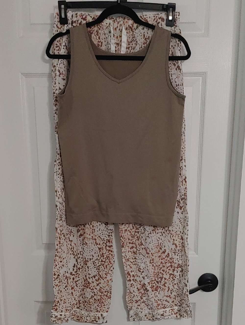 Chico's Taupe Nylon Tank Size 1 & Stars Above Pj Pants Size Small 100% Lyocell